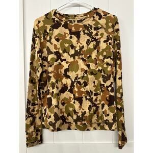 Duck Camp Women’s Original Bamboo Crew in Wetland print sz S